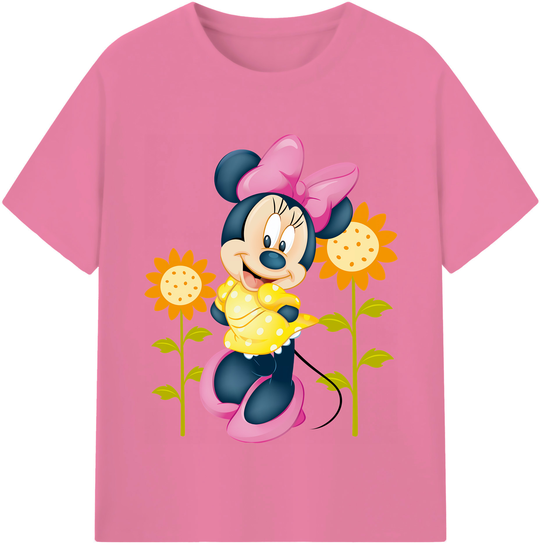 （画像用） ミッキーマウス Mickey Mouse 綿100％半袖Tシャツ（フロントプリント）